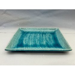 Aflangt Fad / Turkis Bl