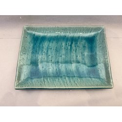 Aflangt Fad / Turkis Bl