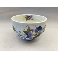 Matcha Kop / Hvid, Bl Blomst