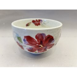 Matcha Kop / Hvid, Pink Blomst