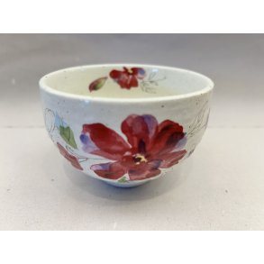 Matcha Kop / Hvid, Pink Blomst