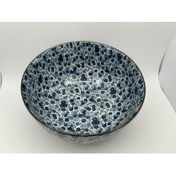 Ramen skl / Hvid, Bl Sm Blomster