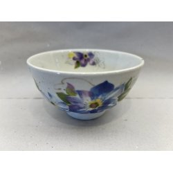 Risskl / Hvid, Bl Blomst