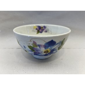 Risskl / Hvid, Bl Blomst