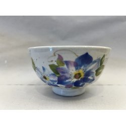 Risskl / Hvid, Bl Blomst