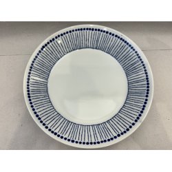 Skl / Hvid, Bl Linjer Kant