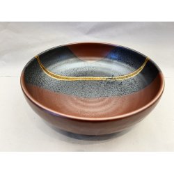 Stor Skl / Rd, Sort Og Gul Stribe