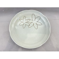 Skl / Hvid, Beige Blomst