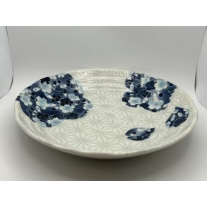 Sk�l / Hvid, Bl� Kirseb�rblomster