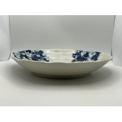 Skl / Hvid, Bl Kirsebrblomster