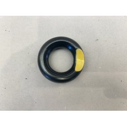 Spisepindeholder / Sort, Ring Med Gul Prik