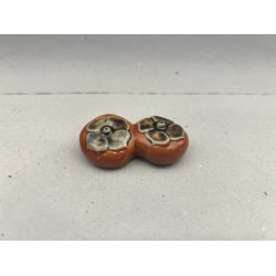 Spisepindeholder / Rd, Brune Blomster