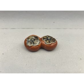 Spisepindeholder / R�d, Brune Blomster