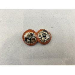 Spisepindeholder / Rd, Brune Blomster