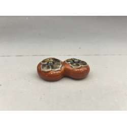 Spisepindeholder / Rd, Brune Blomster