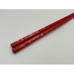 Spisepinde /  Rde, Hvide Blomster