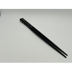 Spisepinde /  Sorte, Lilla Blomster