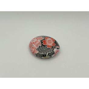 Spisepindholder / Sort, Lyser�de Blomster 