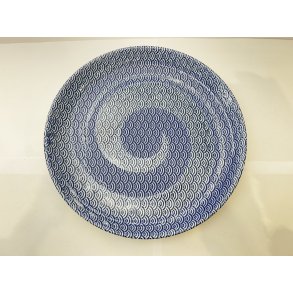 Rund Tallerken Bl�, Spiralm�nster