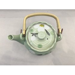 Tekande / Lysegrn, Hvide Blomster