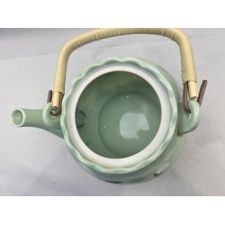 Tekande / Lysegrn, Hvide Blomster