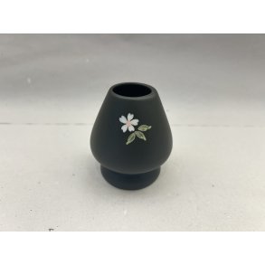 Matchapisk Holder / Sort, Hvid Blomst