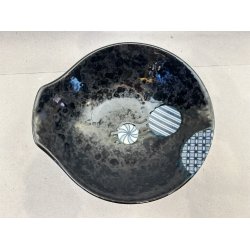 Lille Skl / Sort, Japansk Motiv I Cirkler