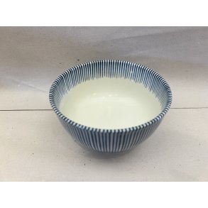 Lille Skl / Hvid, Bl Striber