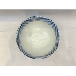 Lille Skl / Hvid, Bl Striber