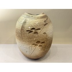 Vase / Brun, Blomster