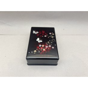 Kortske / Sort, Lak Med Sommerfugle