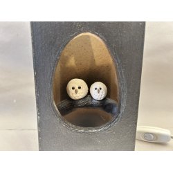 Lampe / Sort, Firkantet Med Ugler