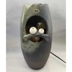 Lampe / Sort, Rund Med To Ugler