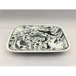 Firkantet Brne Tallerken / Dinosaurus