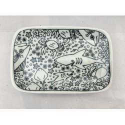 Firkantet Brne Tallerken / Under Vandet