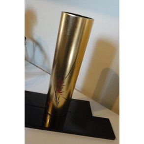 Vase / Guld, Cylinder Med blomster 