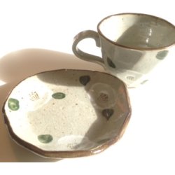 Kop / Grn, Hvid Blomst