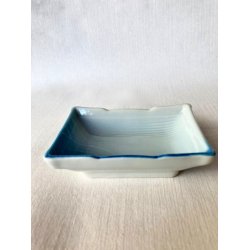 Firkantet Sojaskl / Hvid, Bl Blger