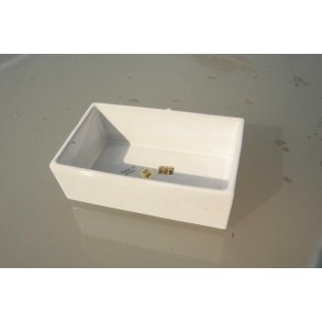 Ikebana Sk�l / Hvid, Firkant