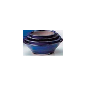 Rund / Glaseret Bl, 17H5.5 cm