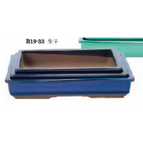 Rektangulr Stor / Glaseret Bl, 3 St