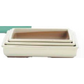 Rektangulr Stor / Glaseret Creme, 3 St