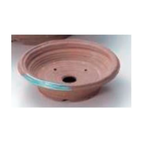 Rund / Uglaseret Gr�n Linje, �25.5� H6.5 cm.�