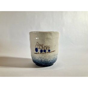 Kop / Hvid, Bl Bund Og Ugle