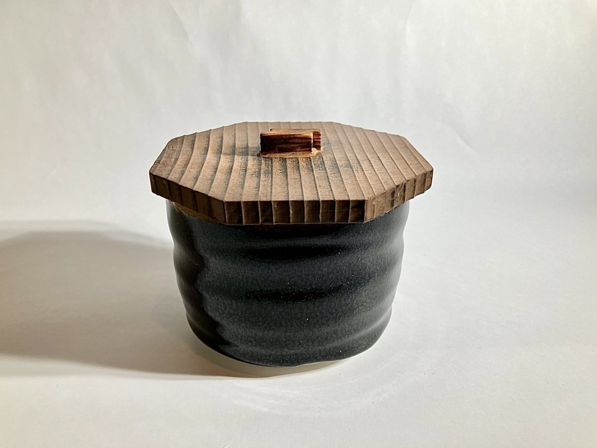 Kop / Sort, Brun Kant Med Låg - Kopper - www.japanshoppen.dk
