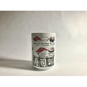 Kop / Hvid, Sushi Motiv