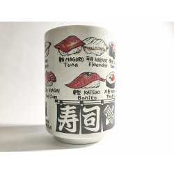 Kop / Hvid, Sushi Motiv